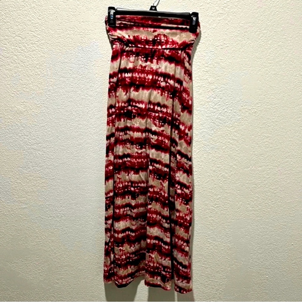 Joe B Colorblock Print Maxi Skirt